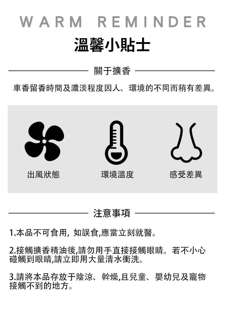 【高檔香薰】清新除味，優雅大氣，天然健康，180天超長散香！